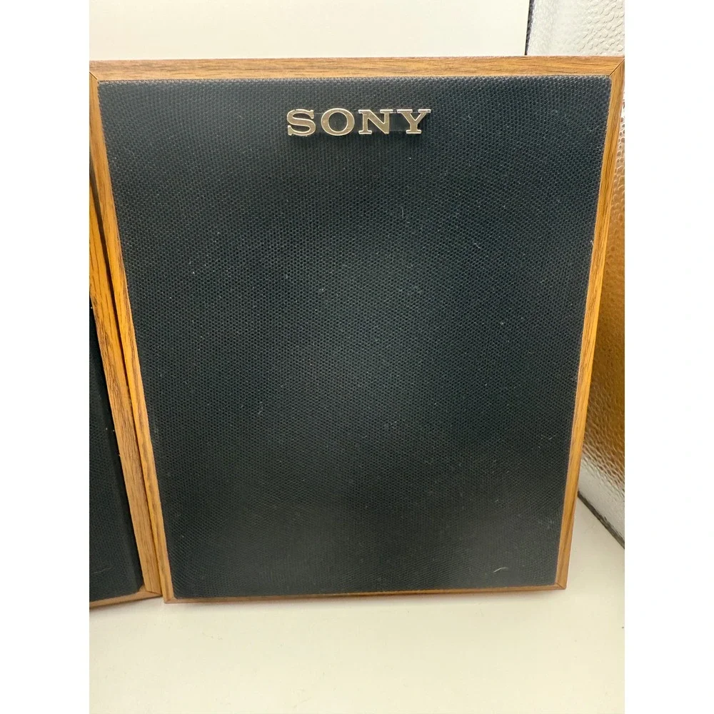 Sony SS-U21 Vintage Bookshelf Speakers Wood Grain 40W 8 Ohm Made in USA Pair